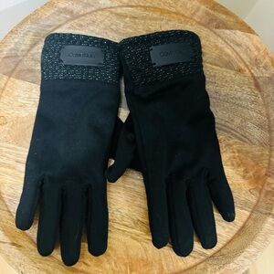 Calvin Klein Winter Gloves Black & Silver Metallic OS